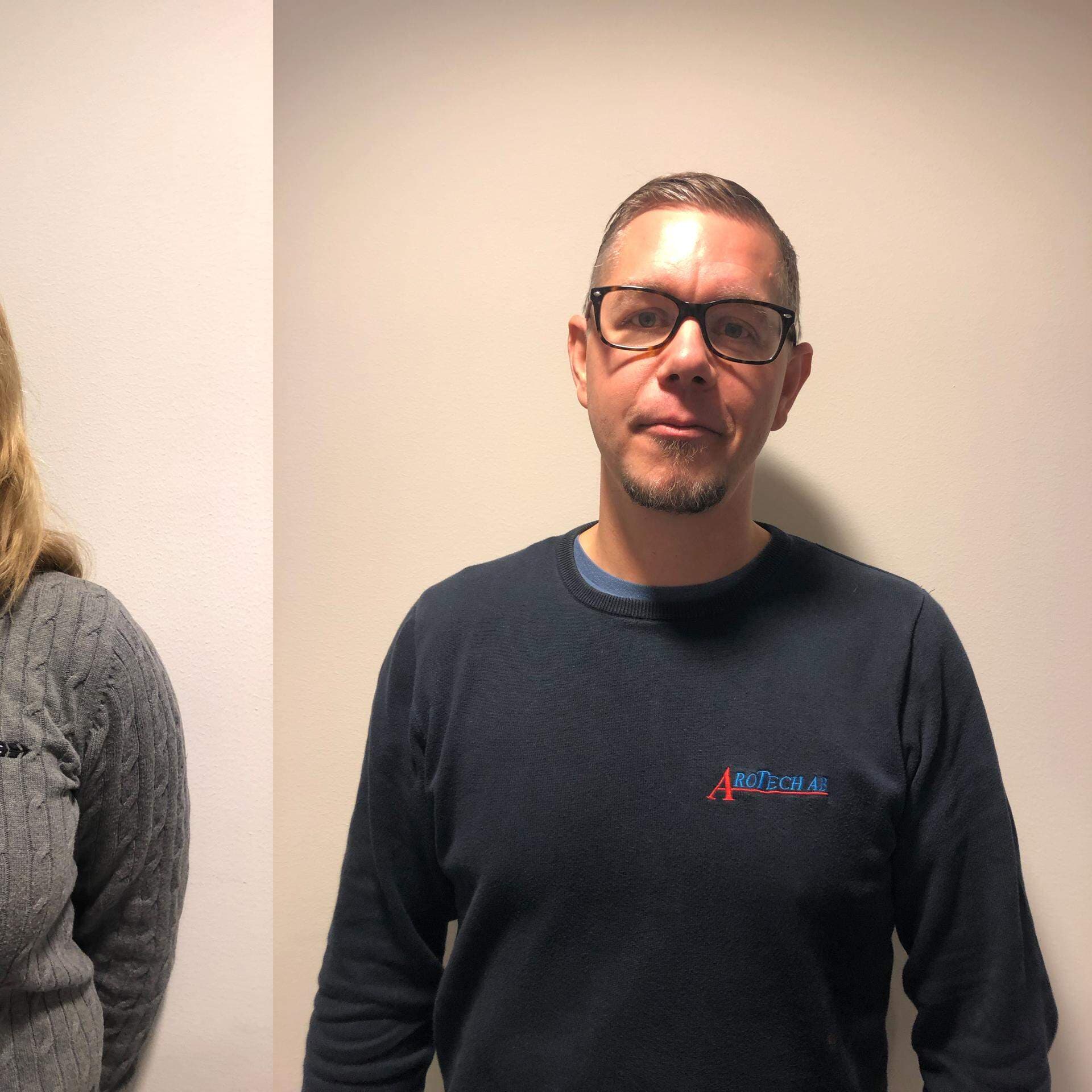 Madelene Hjelm, IB Transport och Jonas Lehmann, AroTech AB i Västerås.