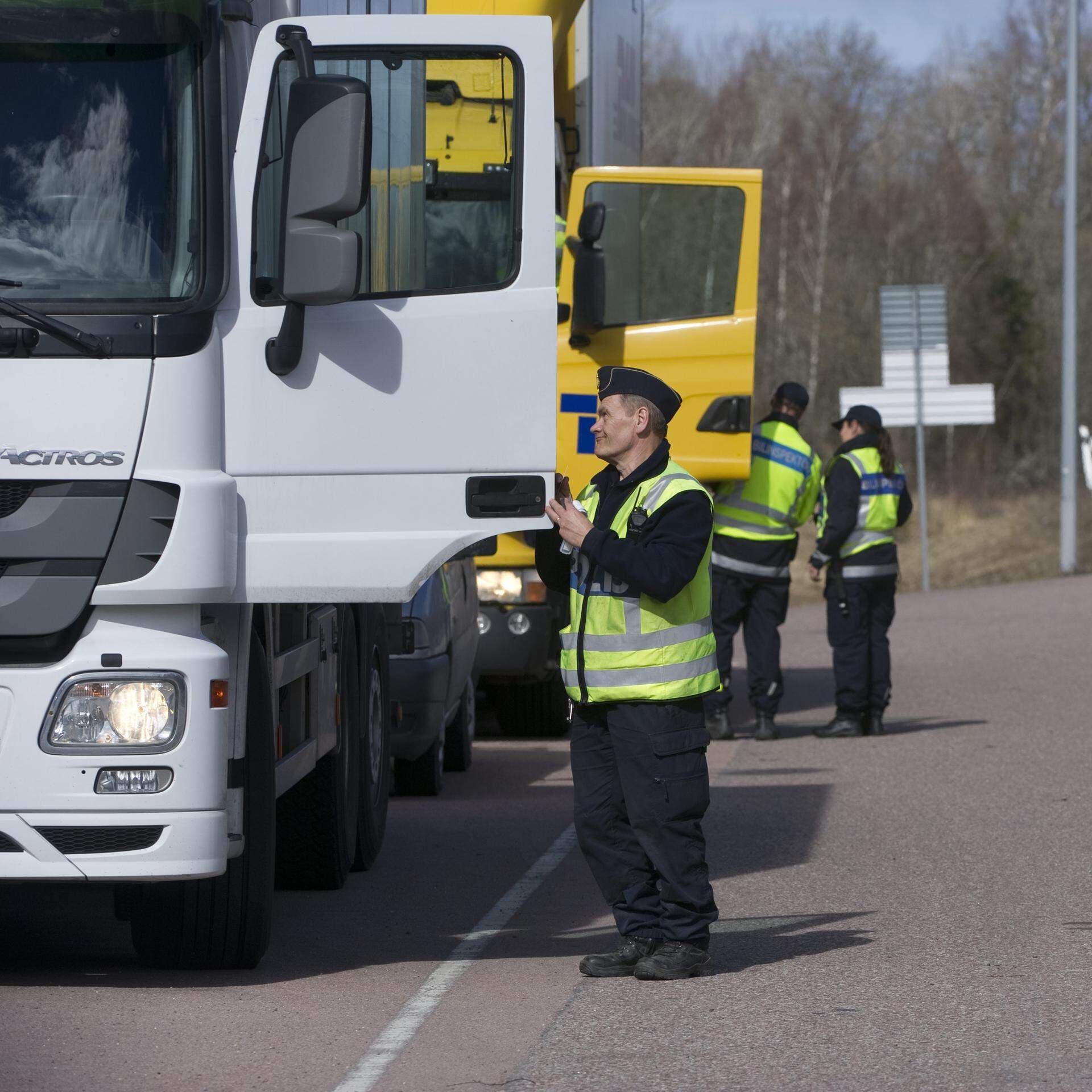 Poliskontroll av tung trafik