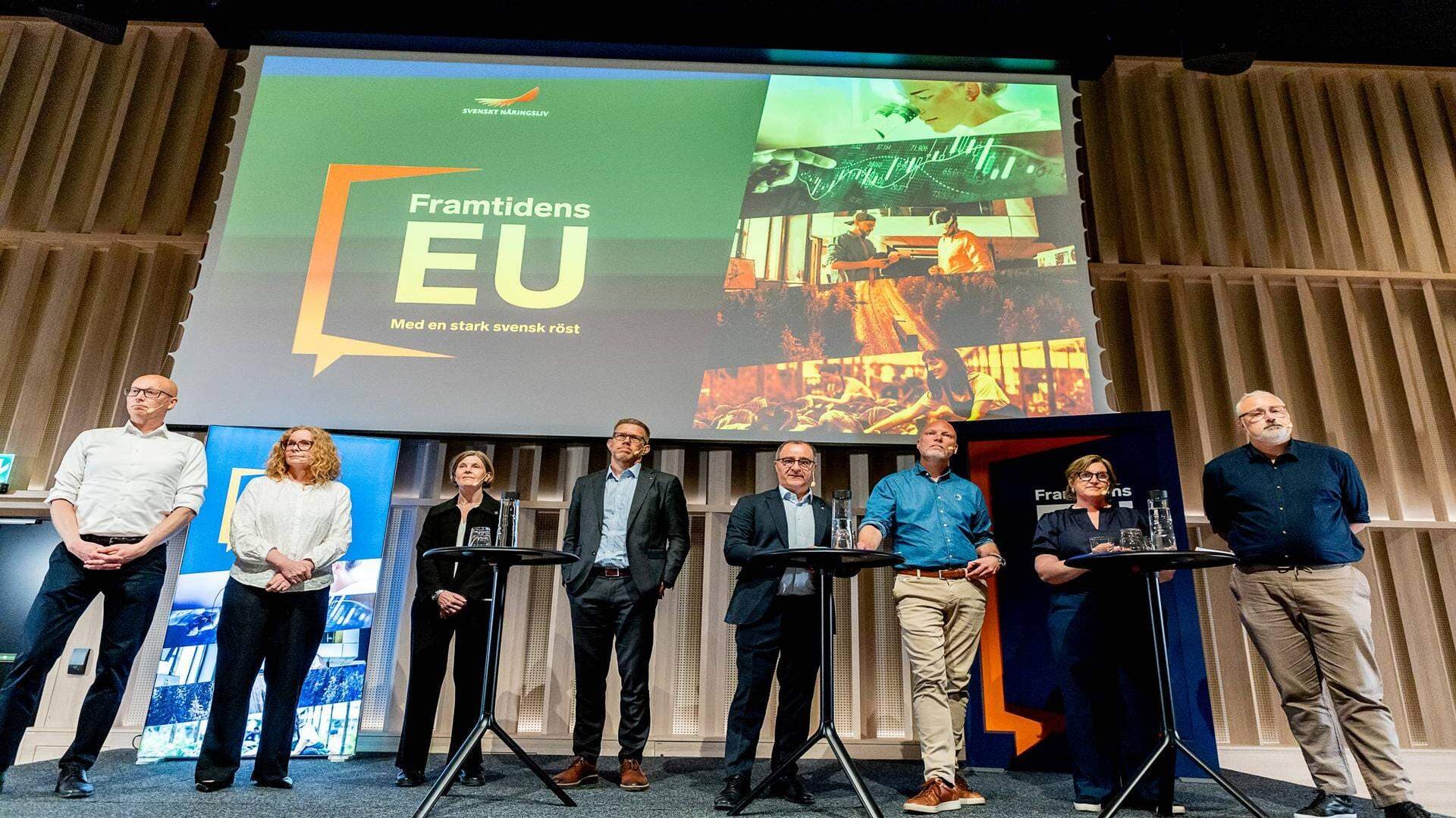 Politiker och företagare i diskussion inför EU-valet.