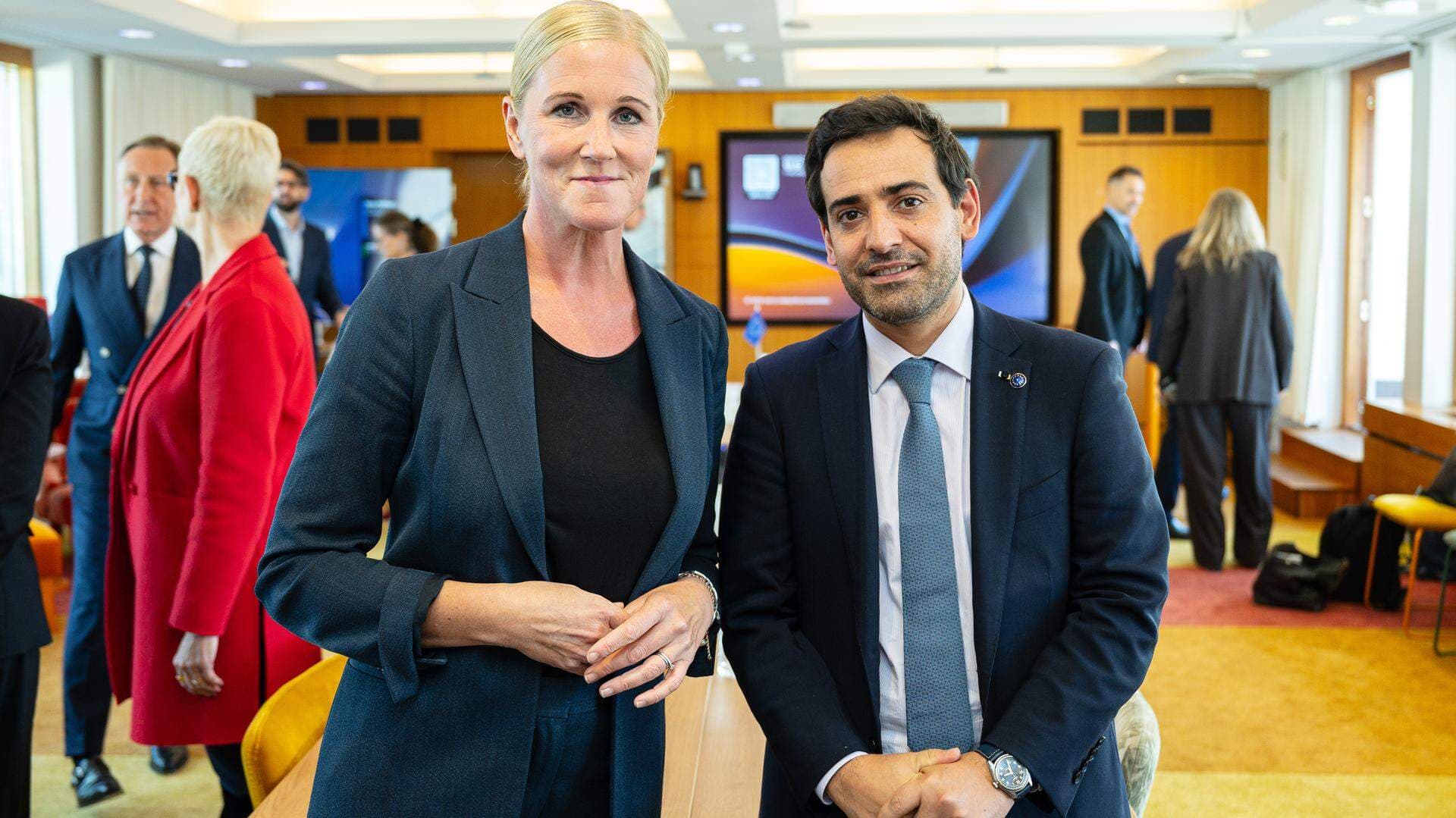 Anna Stellinger, Svenskt Näringsliv och Stéfane Séjourné, vice ordförande EU-kommissionen.