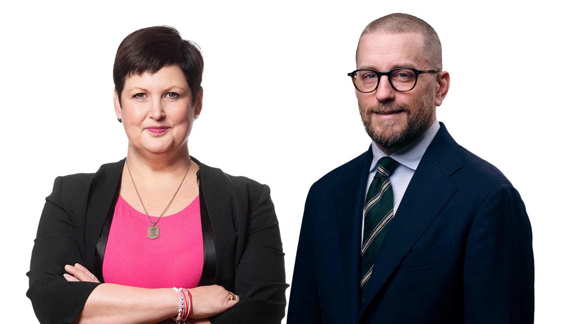 Christina Wainikka, policyexpert för immaterialrätt, och Victor Snellman, ansvarig för finansiella marknader och internationell ekonomi.