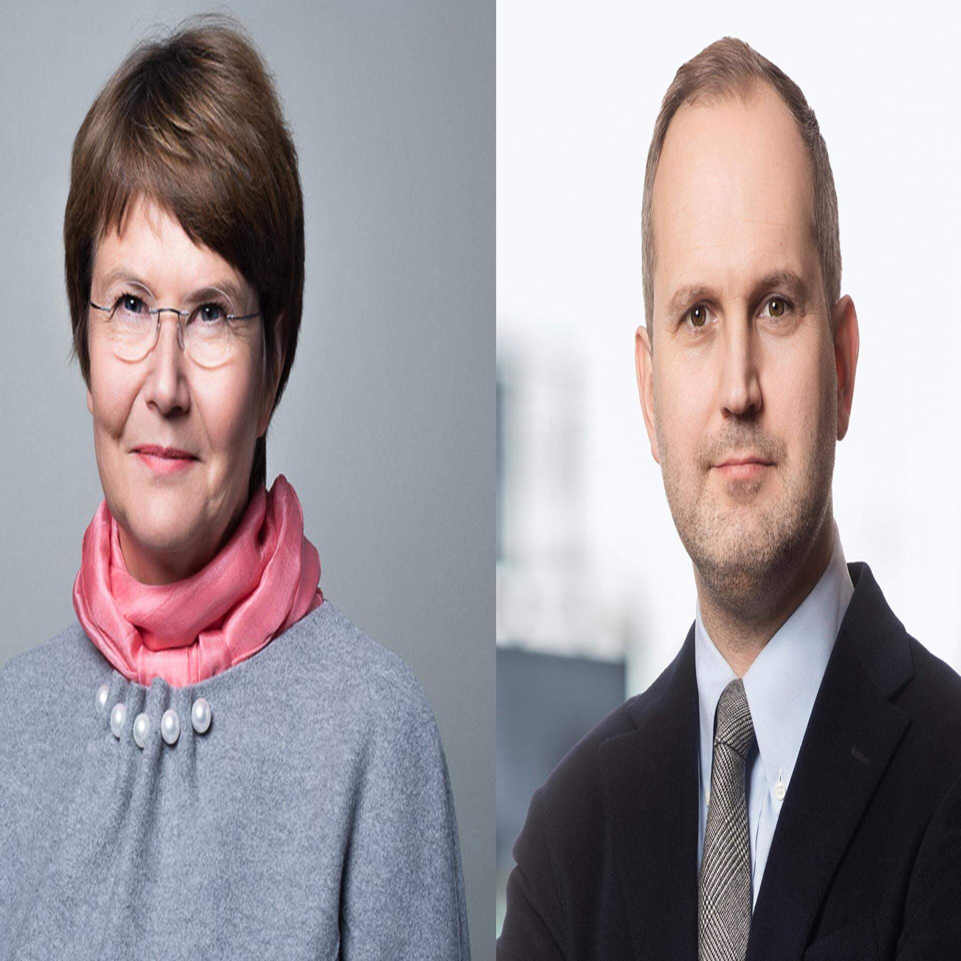 Emil Görnerup och Tuula Teeri, vd på Kungliga Ingengörvetenskapsakademin (IVA).