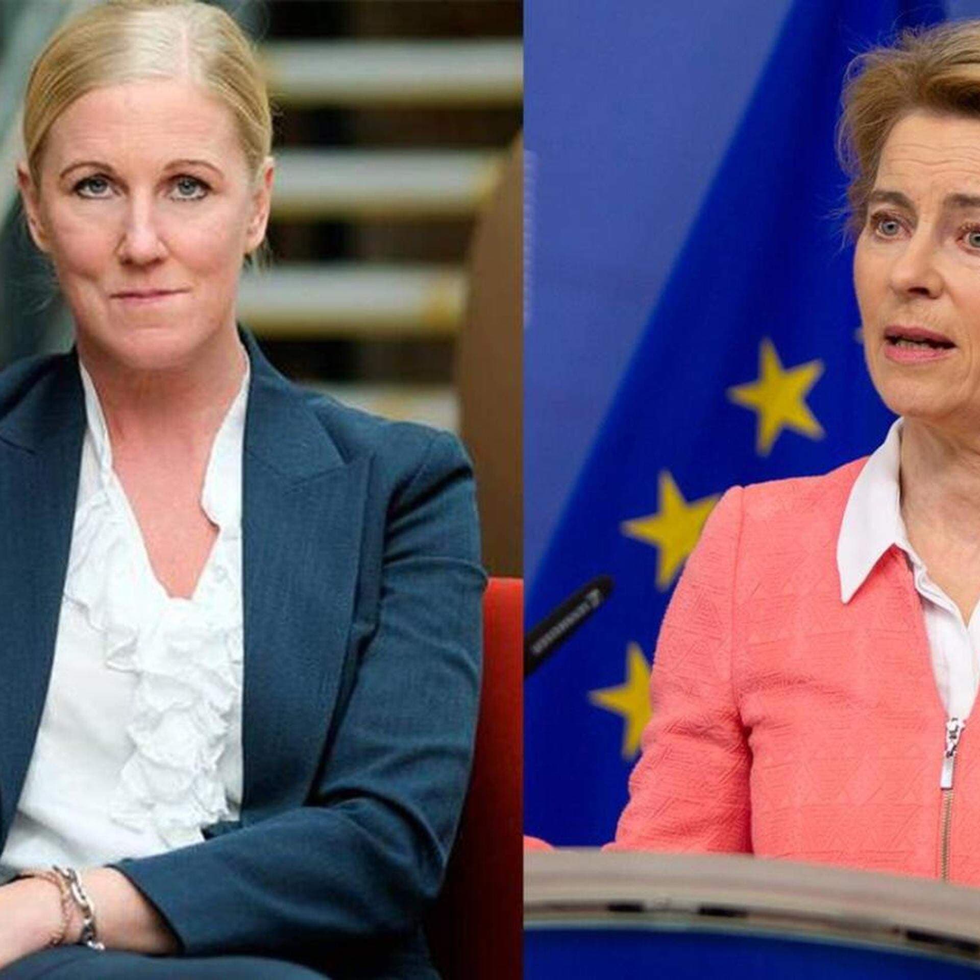 Anna Stellinger, chef för internationella och EU-frågor, och EU-kommissionens ordförande Ursula von der Leyen.