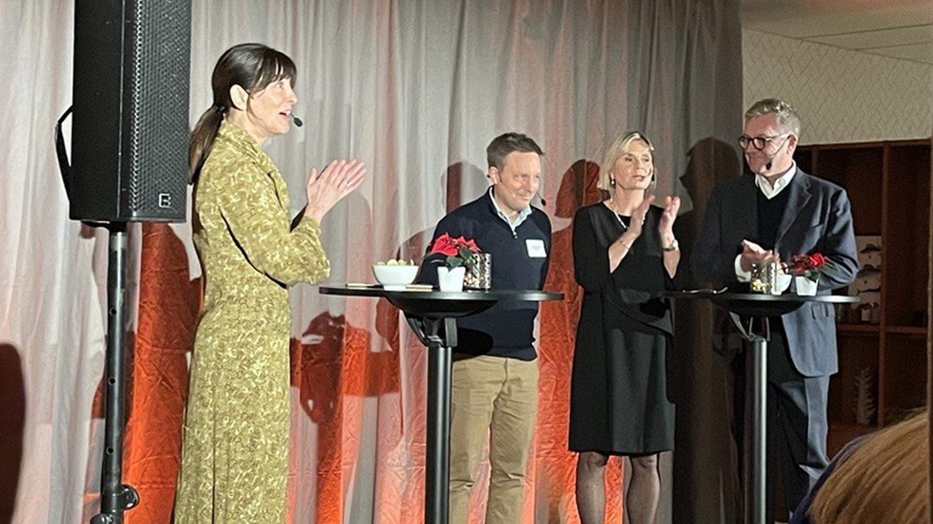 Adam Brånby, ägare av Ekstigen och Woolpower, Åsa Bergman, vd och koncernchef på Sweco, och Tom Erixon, vd och koncernchef på Alfa Laval.
