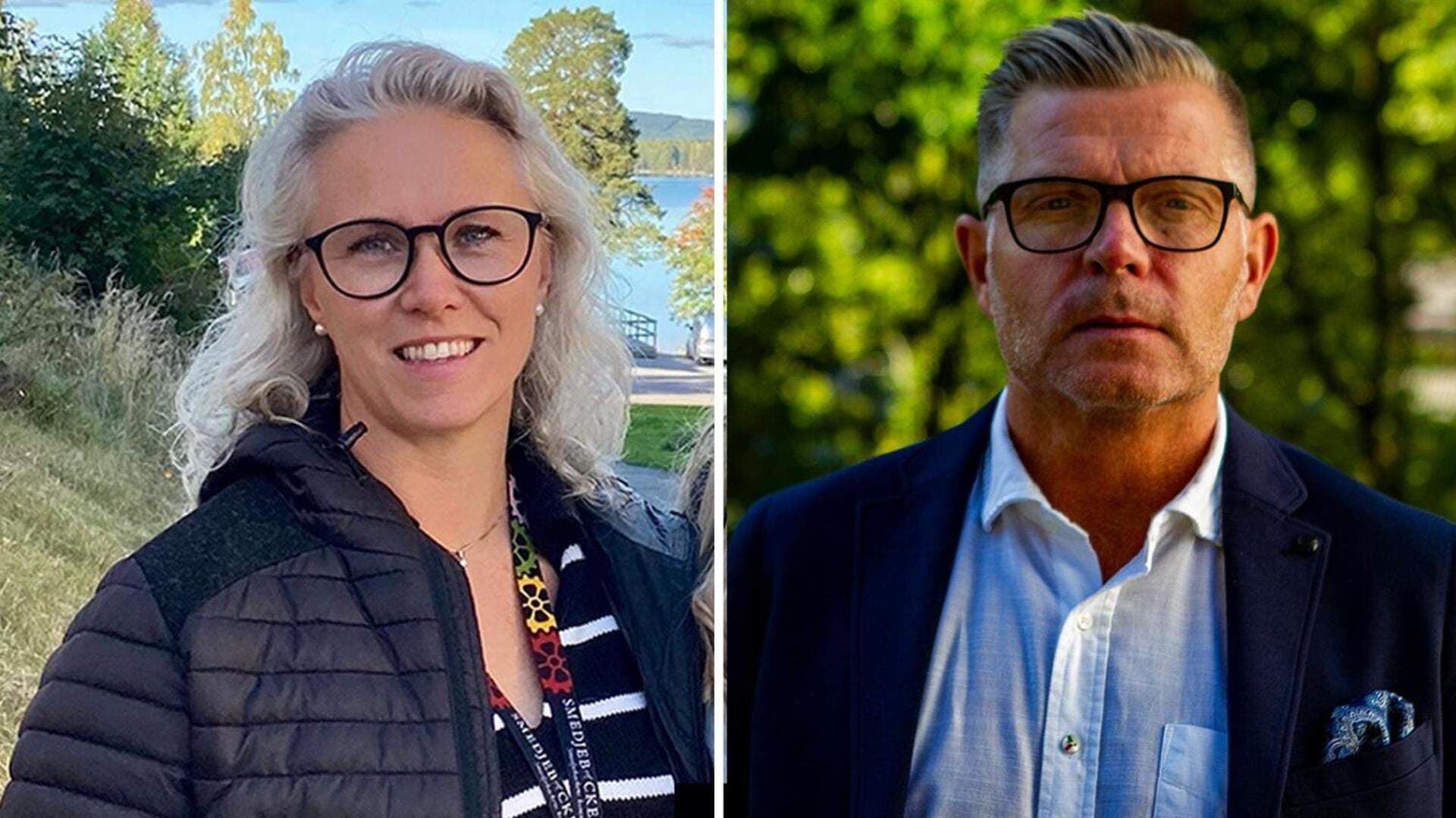 Lina Kihlmark, upphandlingsansvarig i Smedjebackens kommunkoncern och Roger Sjöberg, näringslivschef i kommunen.