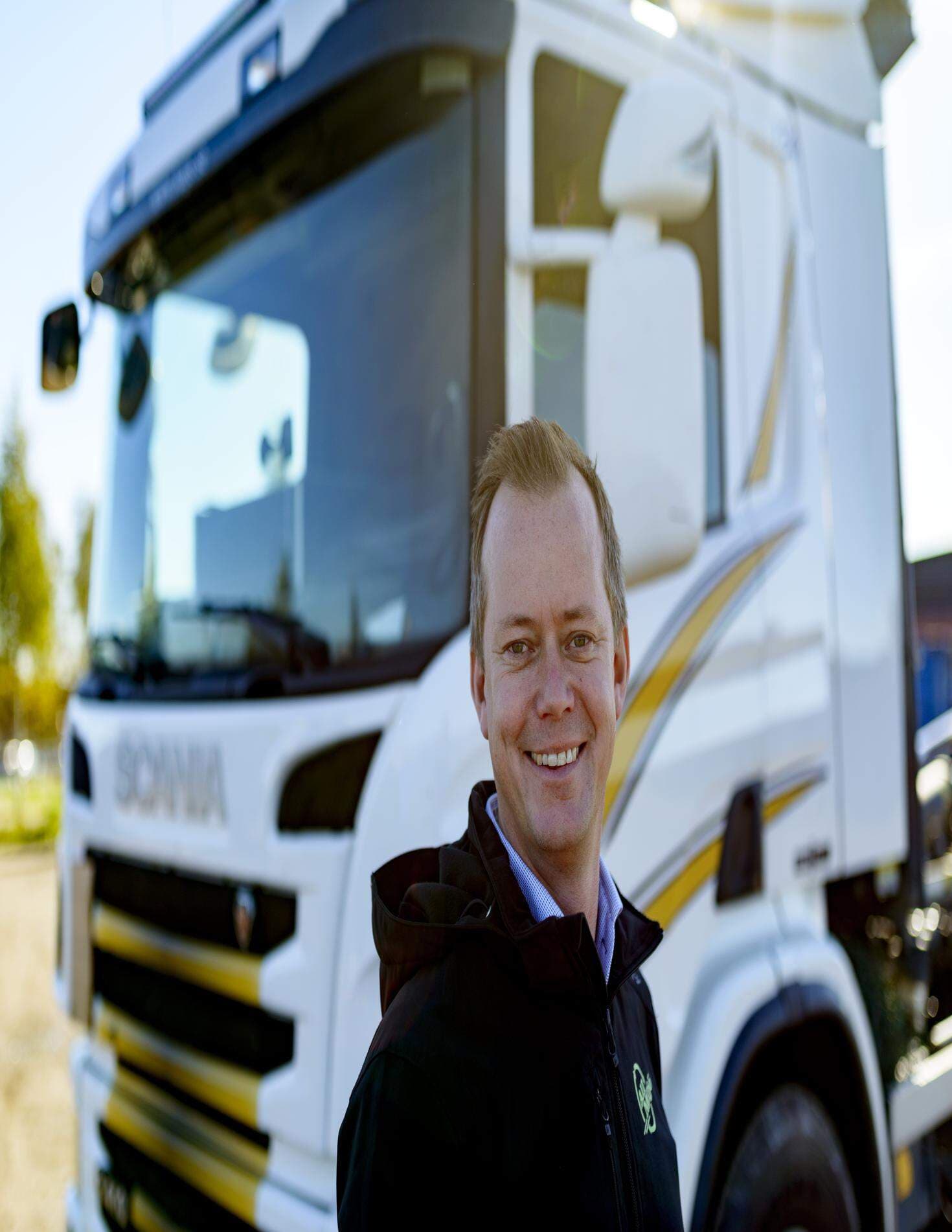 Stefan Johansson, vd och delägare i Kaj Johansson Åkeri och företaget Allmiljö.