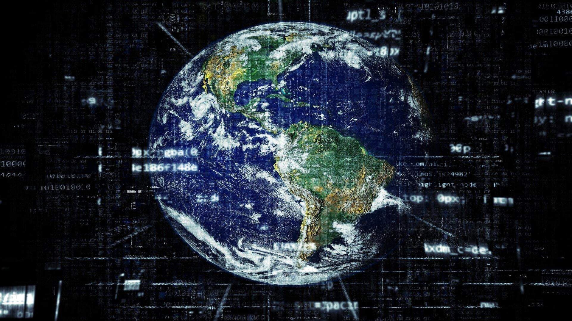 Jorden Internet Globalisering Teknologi Nätverk