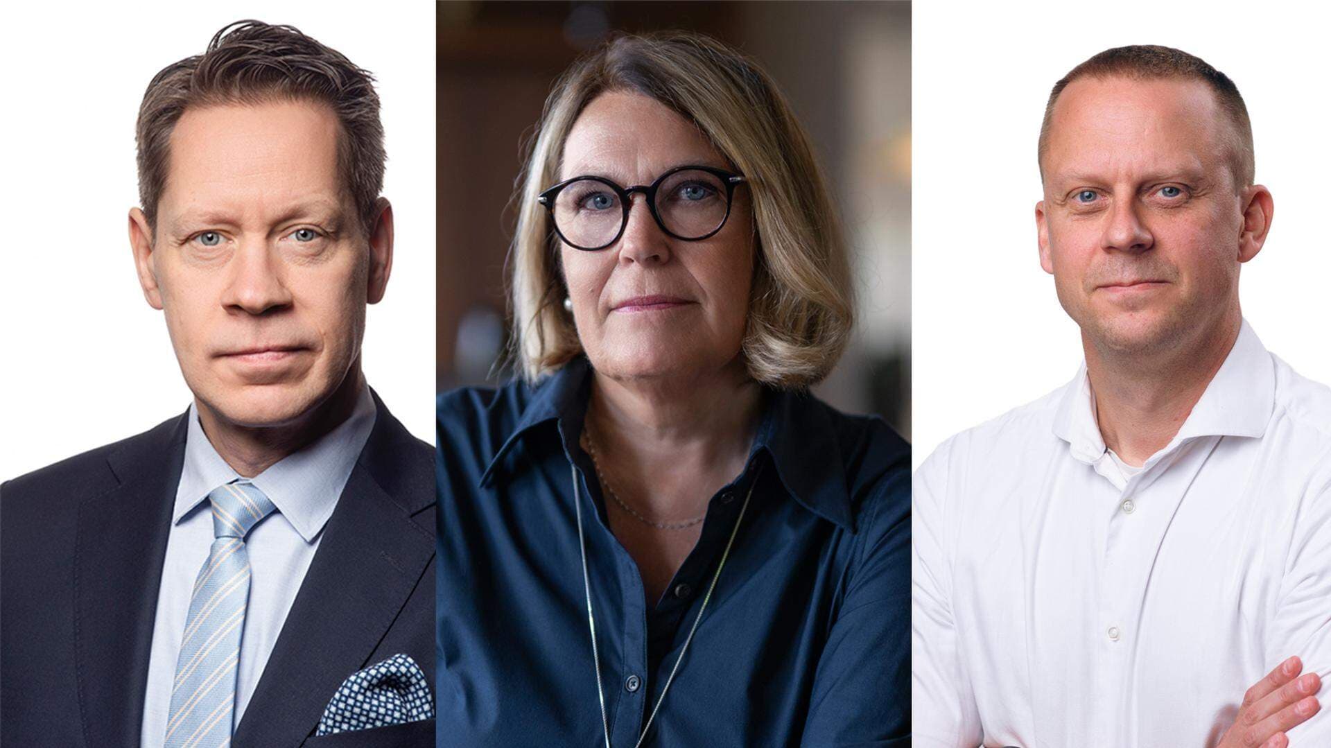 Johan Fall, chef Skatteavdelningen, Karin Johansson, vice vd, Fredrik Carlgren, nationalekonom.