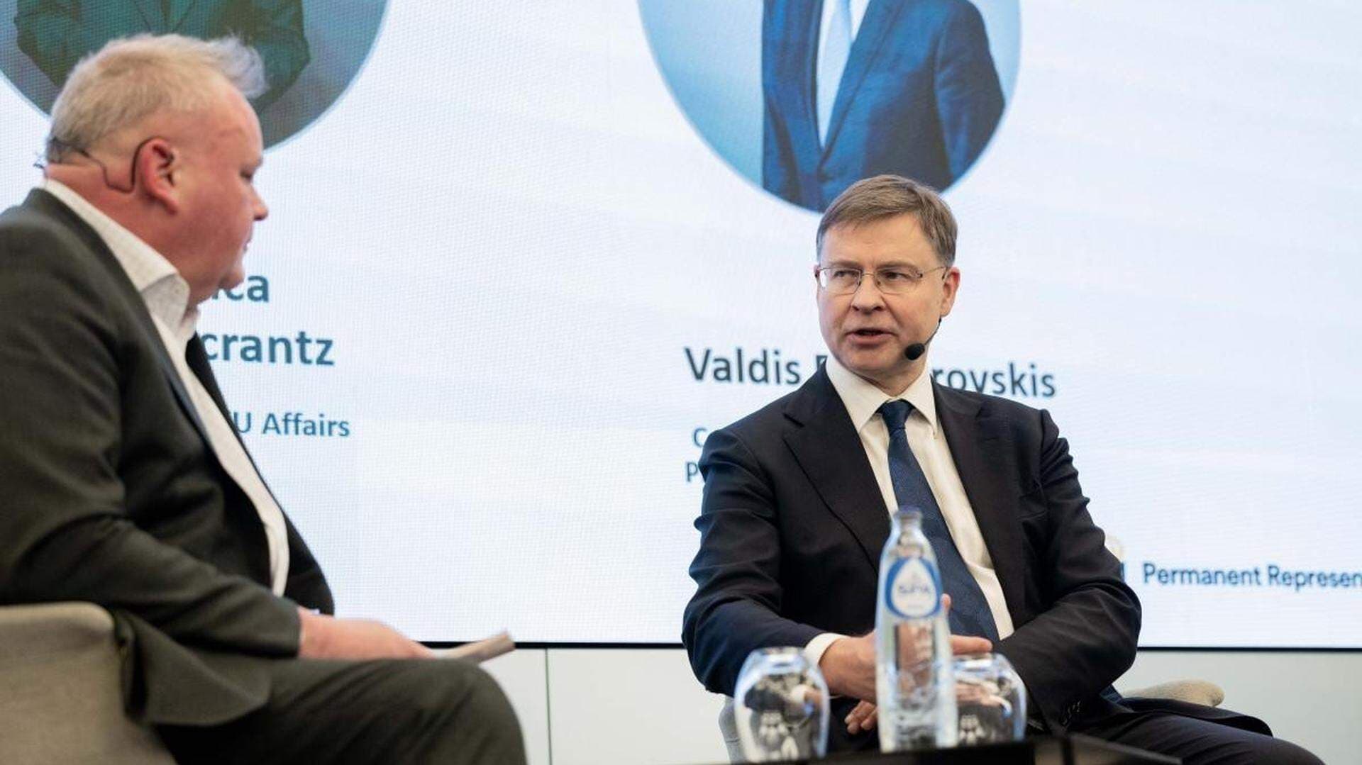 EU-kommissionär Valdis Dombrovskis.