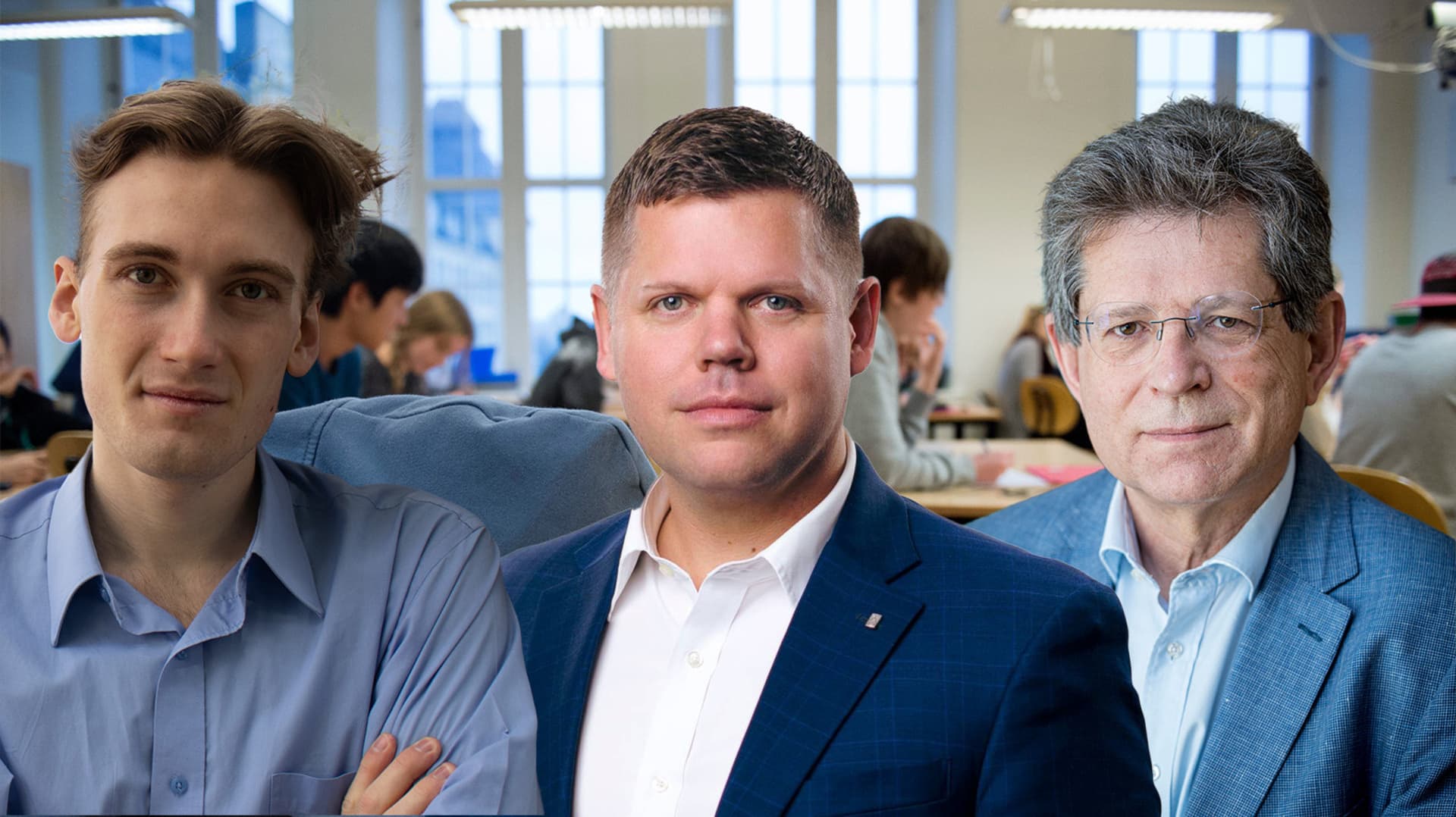 Jonatan Lamy, ordförande för Sveriges Elevkårer, Johan Olsson, policyexpert kompetensförsörjning och Magnus Henrekson, professor i nationalekonomi.