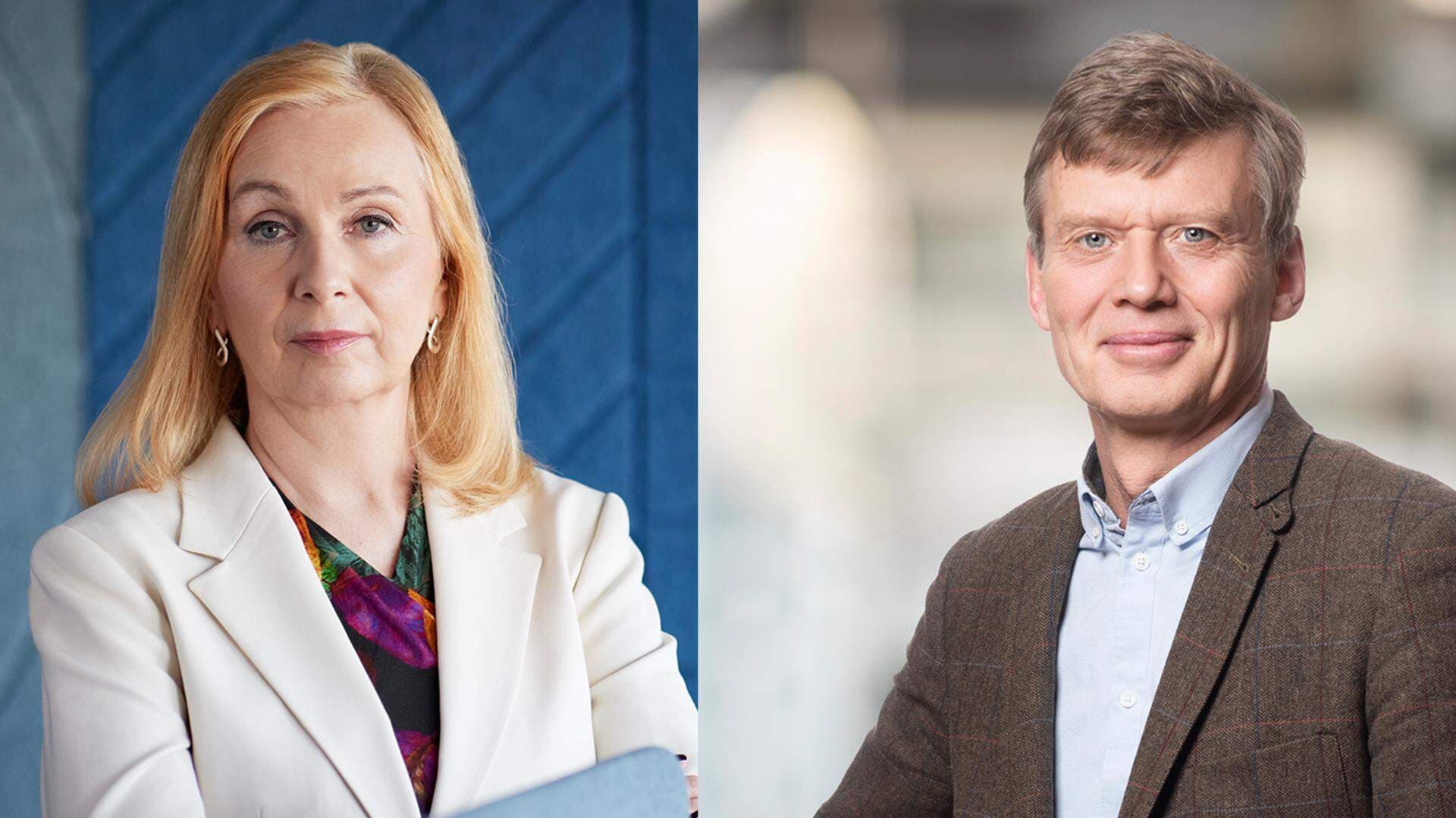 Helén Ängmo, generaldirektör på Skolinspektionen., och Anders Morin, ansvarig välfärdspolitik.