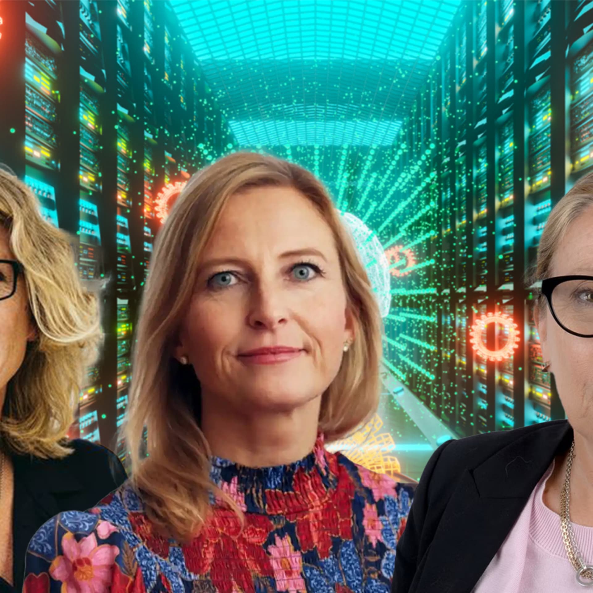 Ulrika Jardfelt, Founding partner, Calentix Energy, Anna-Märta Jander, ansvarig för Anslutningar Kundrelationer på Svenska kraftnät, och Ann Wingård vd, på SweDCI (Swedish Datacenter Industry Association).