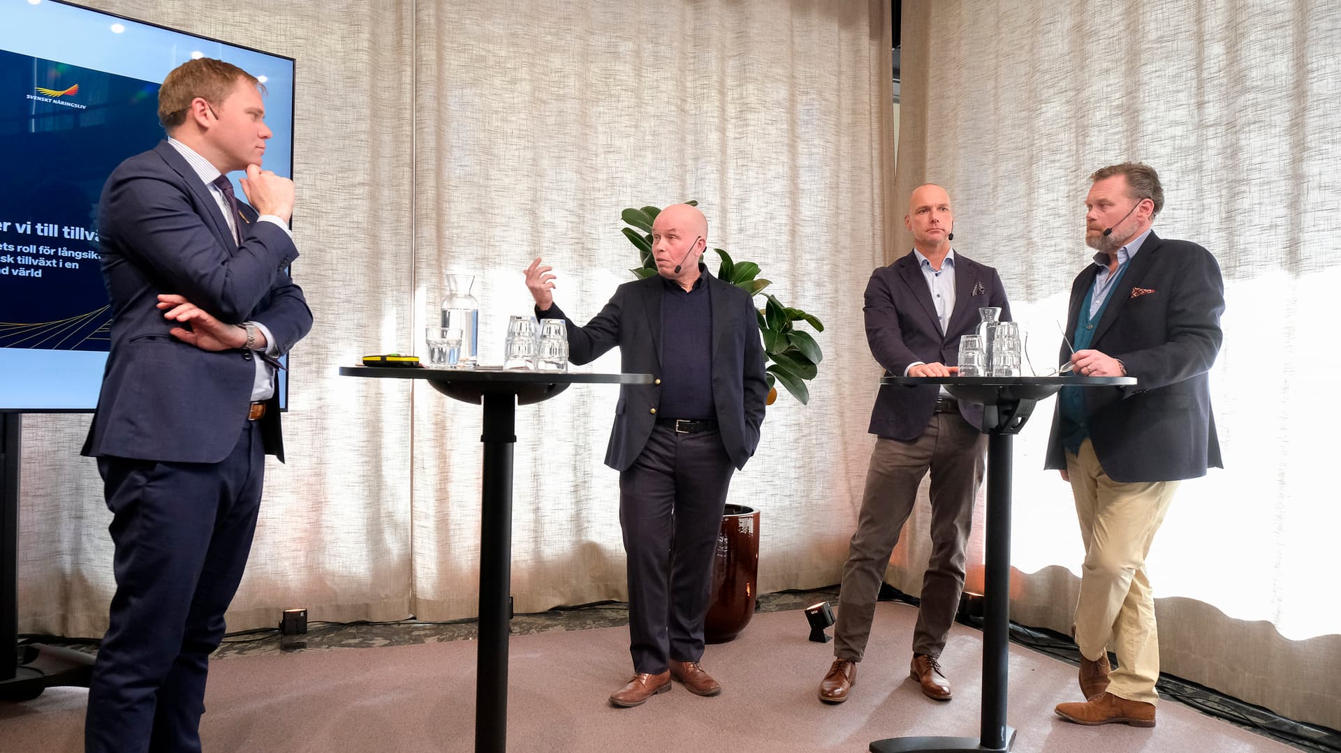 Nils Paul, infrastrukturexpert, Fredrik Bergström, grundare Wikinarium samt Tore Englén och Mattias Frithiof, båda på WSP.