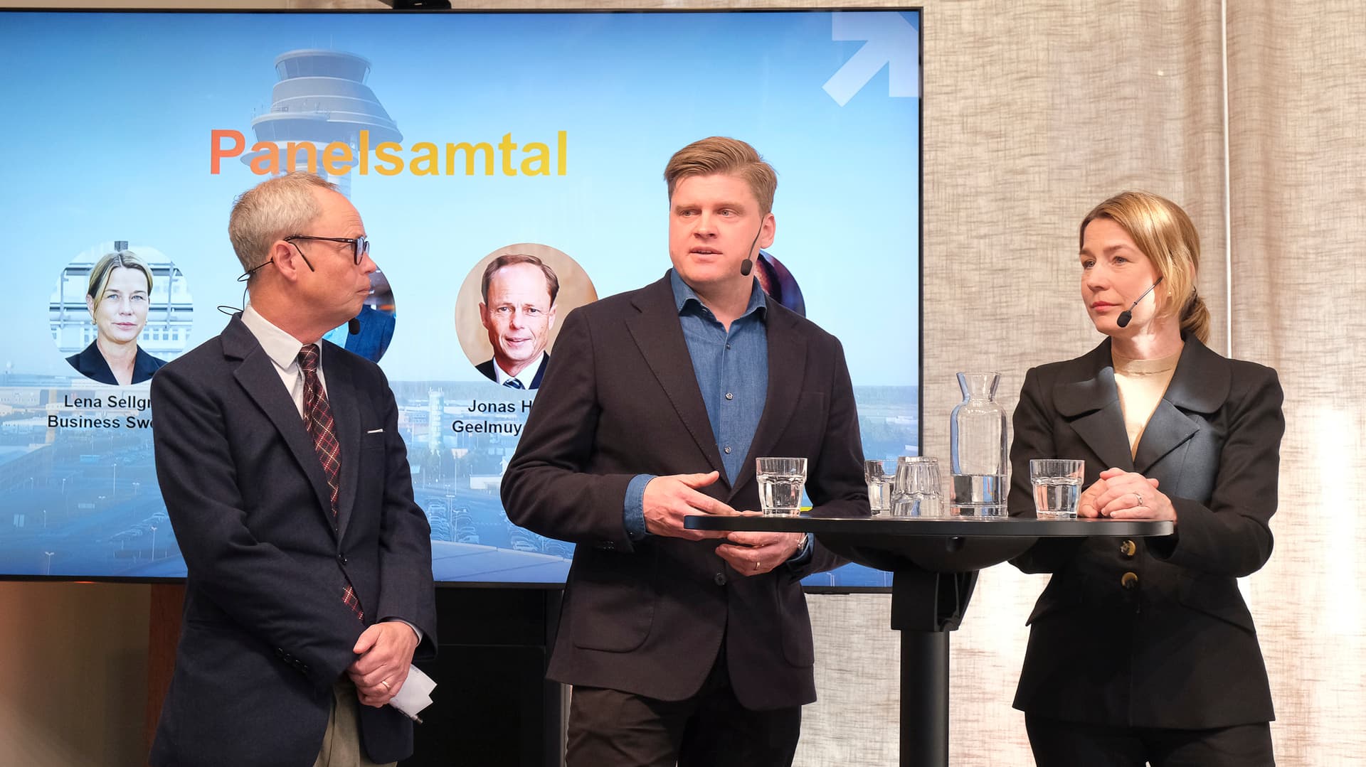 Jonas Hellman, Geelmuyden Kiese, Mats Johannesson, Swedavia och Lena Sellgren, Business Sweden.