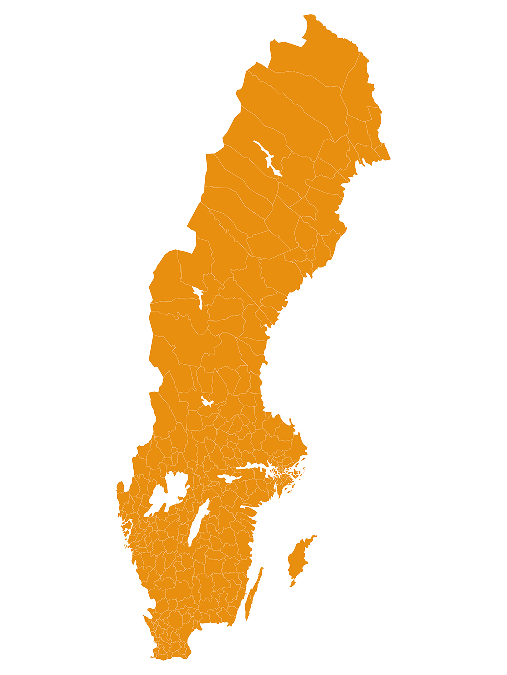 Karta över Sverige