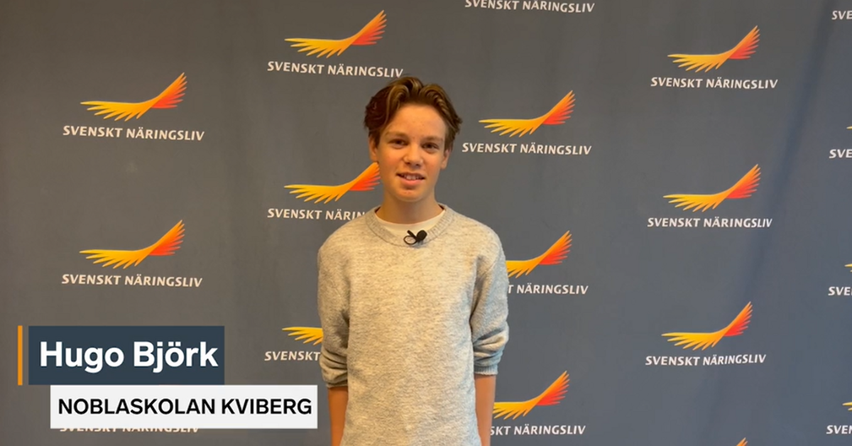 Hugo gör prao på Svenskt Näringsliv i Göteborg