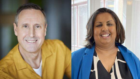 Anders Mebius, kommundirektör och Alicia Johansson, näringslivschef i Kungsörs kommun